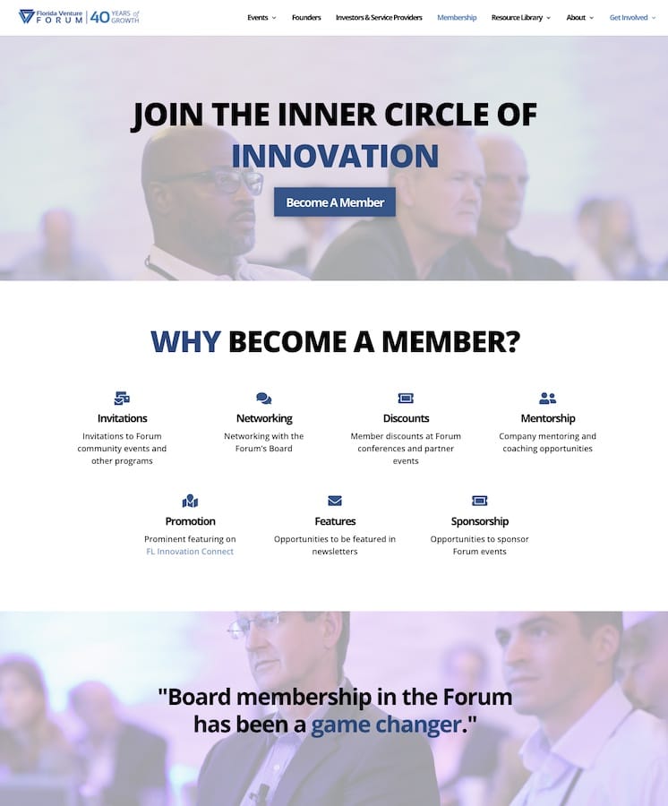 Florida Venture Forum Membership Page